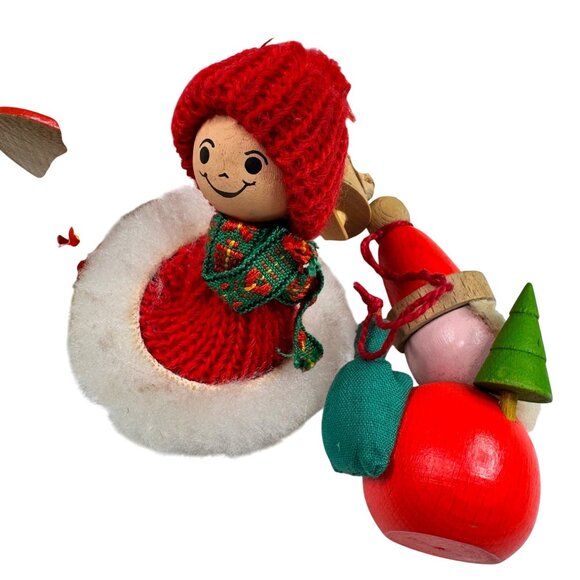 Germany Italy Christmas Ornaments Lot Wooden Handmade Figures Houses Soldier Elf - Picture 7 of 13